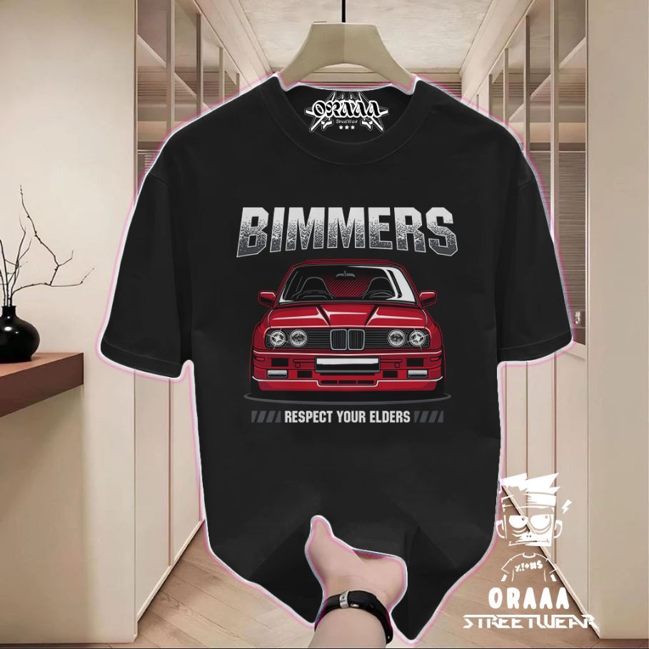เสื้อยืดผ้าฝ้าย Bimmer Motorsport Wear | ออกแบบโดย ORAAA | เด็ก&ผู้ใหญ่ | | Sesuai Daily, Kerja, Rid