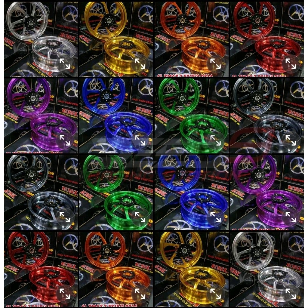 ENKEI SPORTRIM 6BATANG CNC NVX V3 NMAX155 V2 V3 ขนาด 14 นิ้ว 2.50 / 3.00x14 6L ADV160 XMAX 250 3.00X