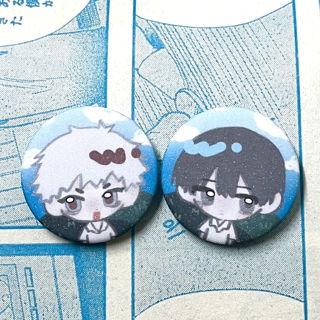 ฤดูร้อน hikaru ned 32mm glossy+sparkly badge ( yoshiki / hikaru )