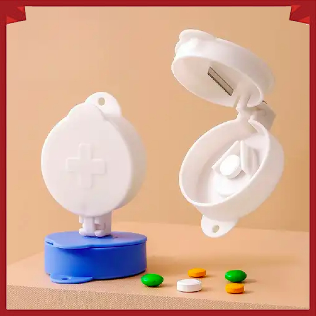 LittleFoot กล่องเก็บสําหรับยา Splitter Divider รอบผู้ถือกล่องยา P0841