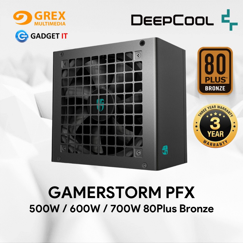 DEEPCOOL GAMERSTORM PFX PF500X / PF600X / PF700X (500W/600W/700W) 80PLUS BRONZE PSU POWER SUPPLY GRE