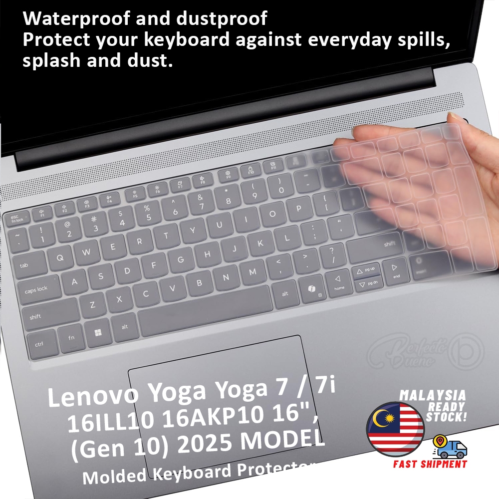 ฝาครอบคีย์บอร์ดสําหรับ 2025 Lenovo Yoga 7 Gen 10 Lenovo Yoga 2-in-1 (16", Gen 10) 16ILL10 16AKP10 16