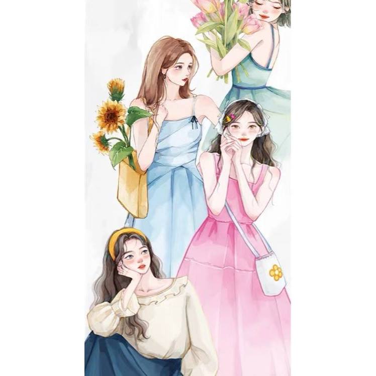 Fanxingmengyu~Yiguang Weaving Dream Sweet Dopamine Girl Character Handbook washi Die cut บรรจุแยก On