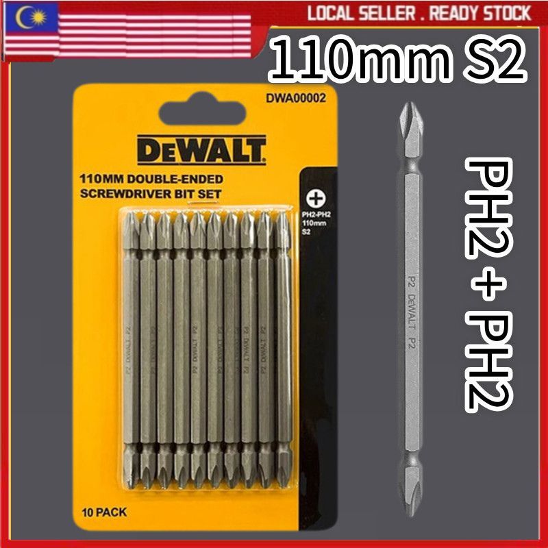 DEWALT 110 มม.เจาะ Bits ชุด Max Fit Phillips 2 SX 2" L S2 PZ1 PZ2 PH2 เครื่องมือเหล็ก Pozi