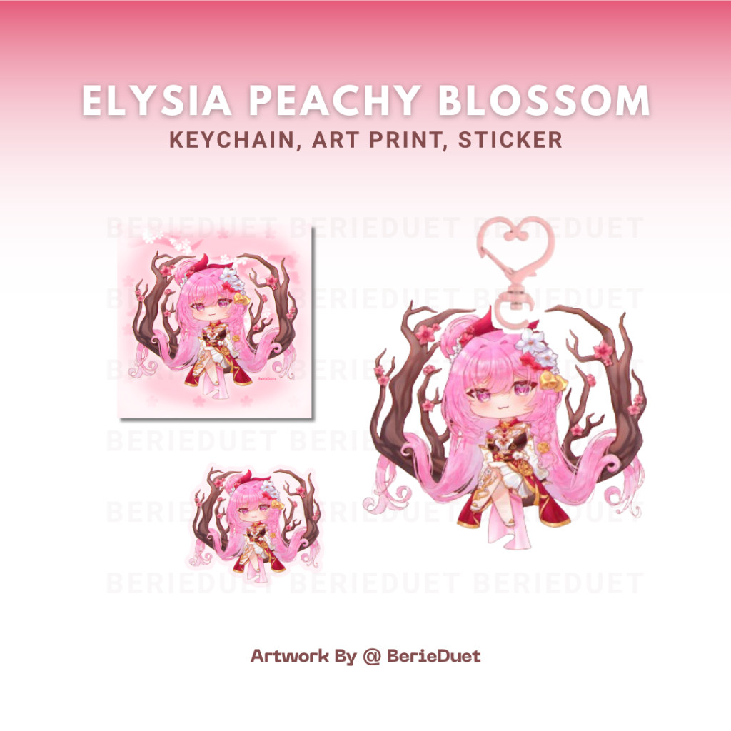 พวงกุญแจ Elysia Hi3 Honkai Impact - BerieDuet Fan Merch