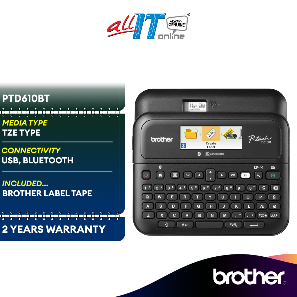 Brother PT-D610BT เครื่องพิมพ์ฉลาก P-Touch