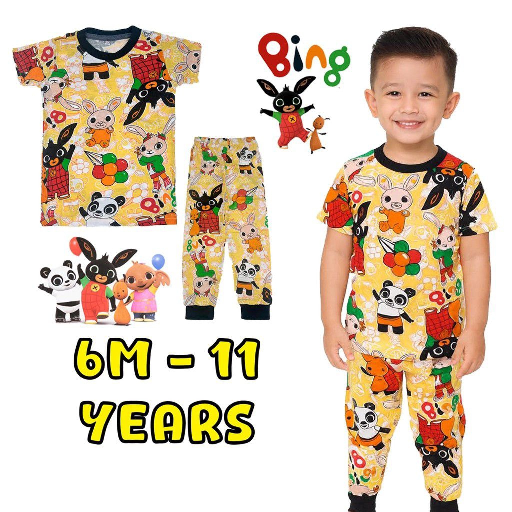 BAJU TIDUR/ SLEEPWEAR/PIJAMA (6M-11Y) BING Balloon Sedon Full Cotton ชุดนอนเด็กเด็กชายเด็ก