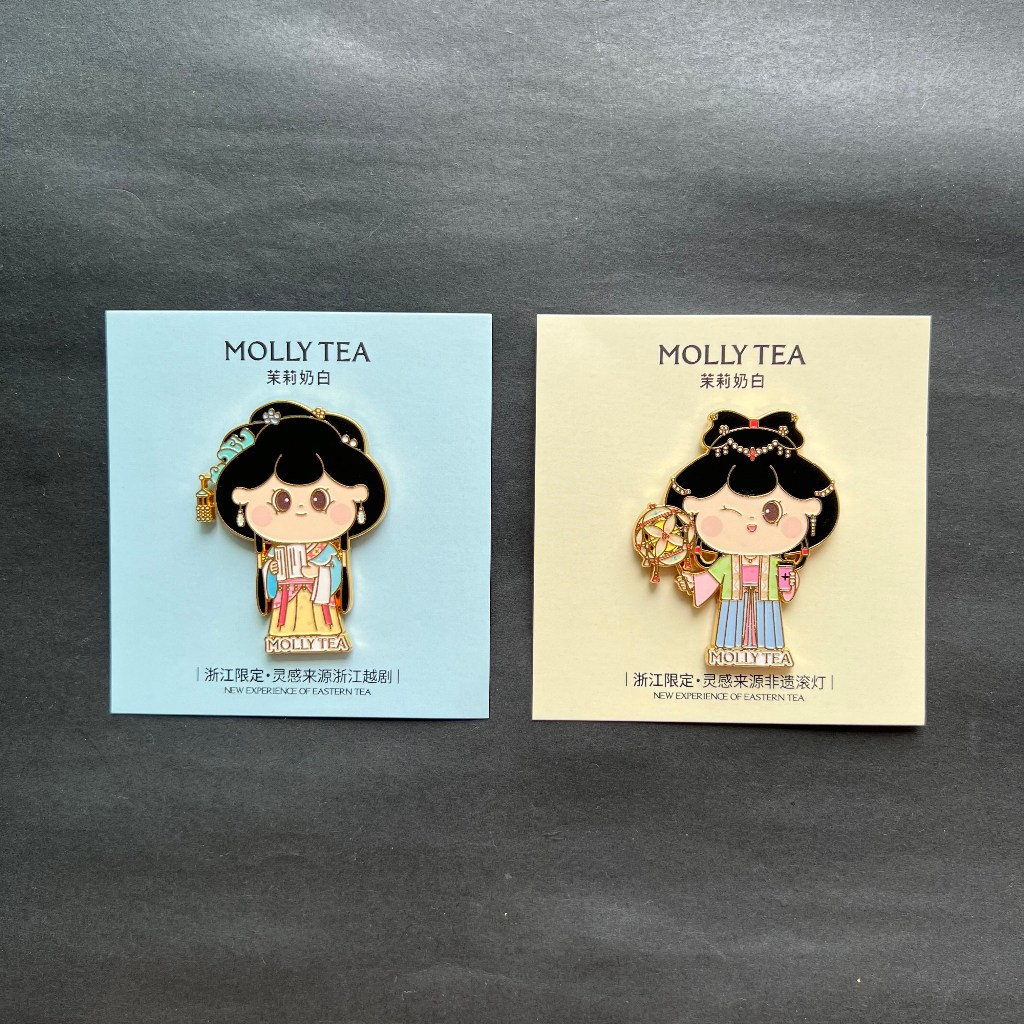 Molly Tea Zhejiang Intangible Cultural Heritage Series แม่เหล็กติดตู้เย็น  ซีรีส์สีขาว