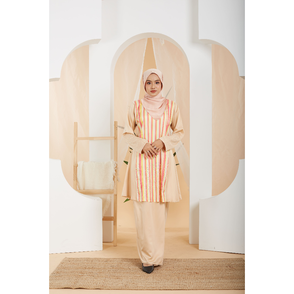 Baju Kurung Pahang (ครีมเหลือง)