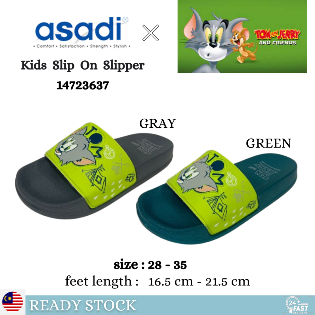 ASADI selipar budak 14723637 X TOM & JERRY CASUAL SLIP ON DAILY USE KID SLIPPER