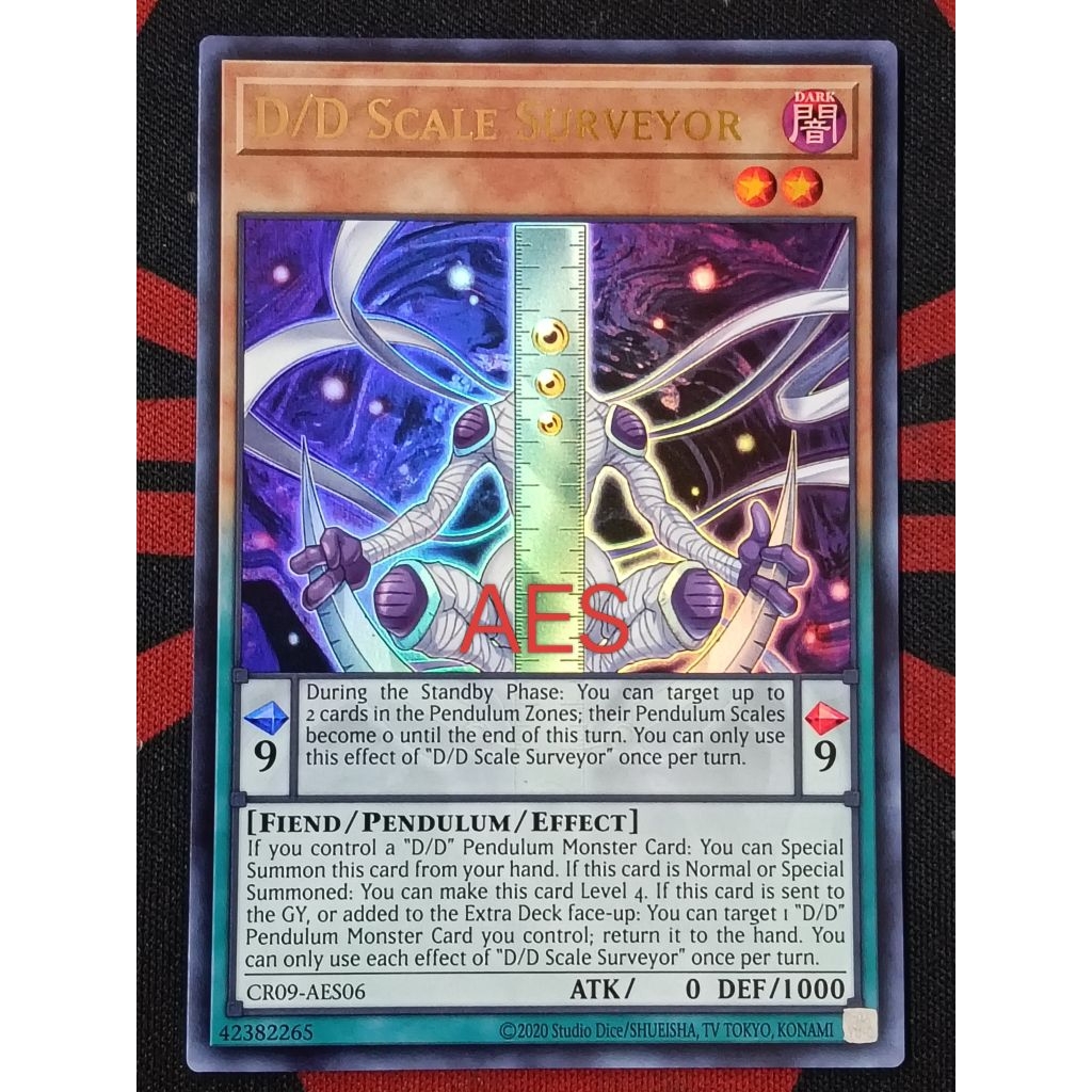 YUGIOH KONAMI CR09-AES06 CR09-AE010 D/D เครื่องสํารวจขนาด (UR)