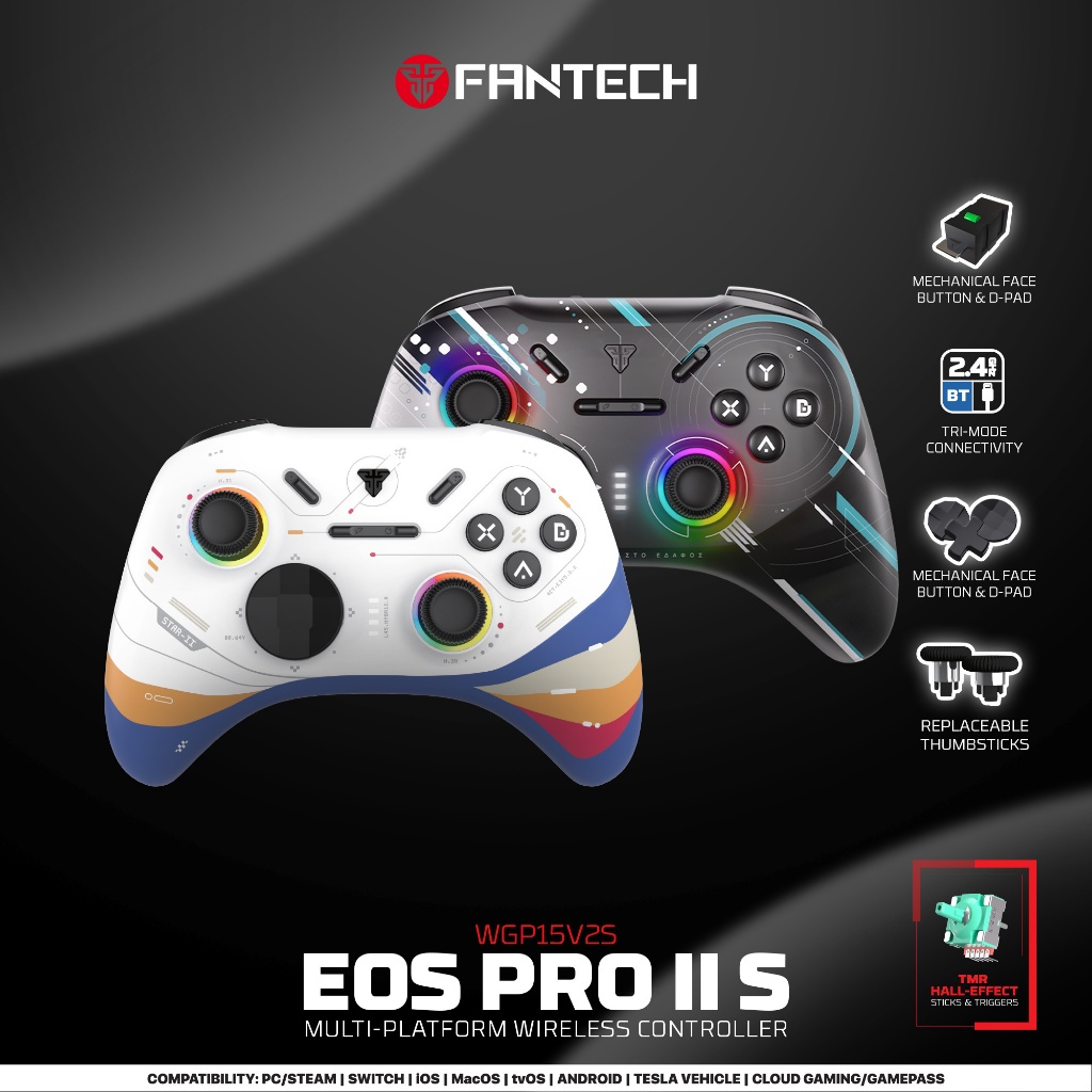 FANTECH WGP15V2 S EOS PRO II WIRELESS MULTI-PLATFORM GAMING CONTROLLER