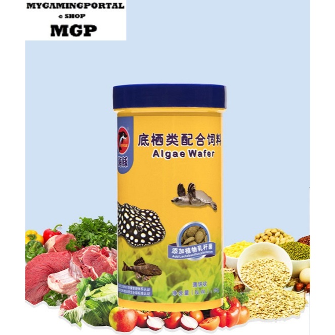 PORPOISE DOLPHIN ALGAE WAFER 95G SINKING อาหารปลา BOTTOM FEEDER สําหรับ PLECO STINGRAY น้ําเต่า