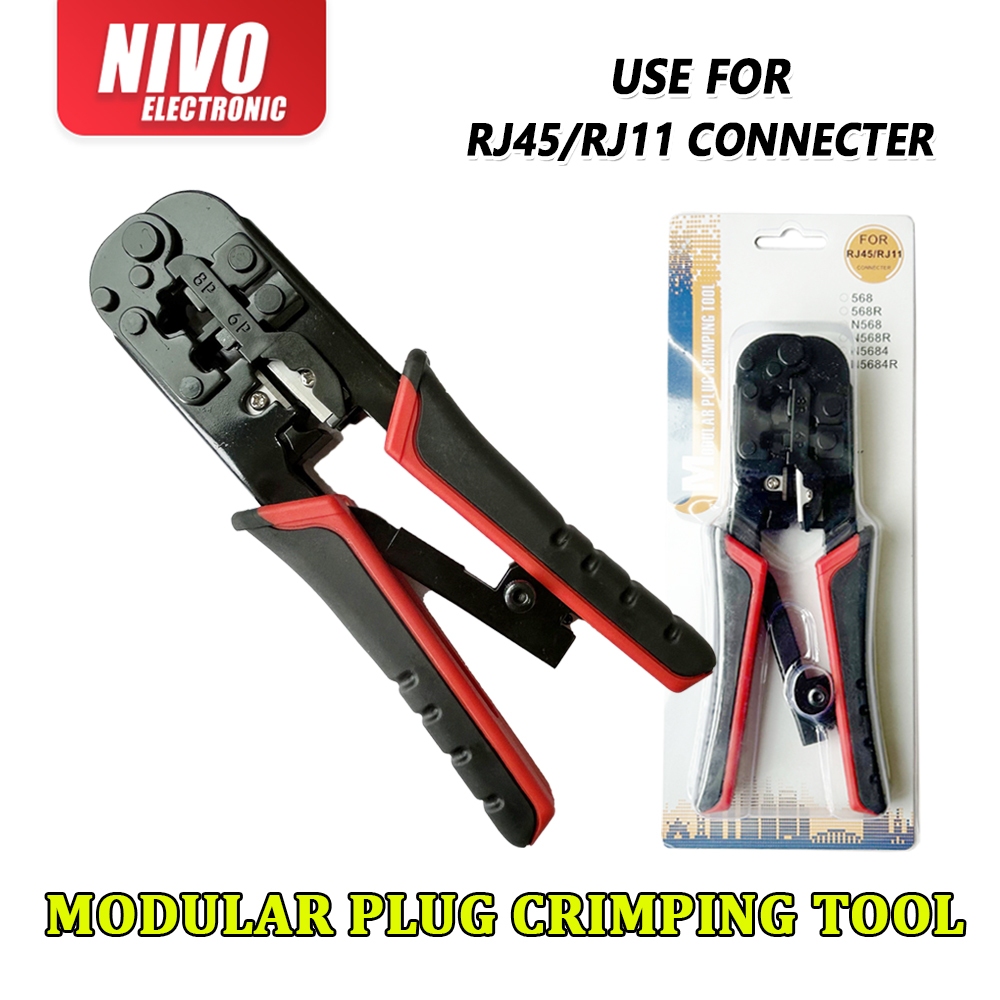 N5684R Modular Plug Crimping Tool สําหรับ 8P/6P/4P RJ45/RJ12/RJ11 Connector / NETWORK HEAD