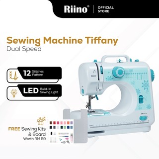 Riino Tiffany Dual Speed Sewing Machine [FREE Extension Board] SEW05-TBLU