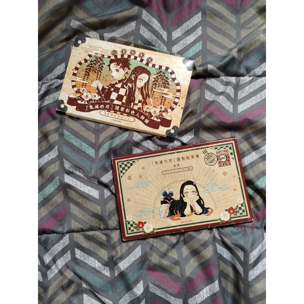 KIMETSU NO YAIBA DEMON SLAYER โปสการ์ดและสติ๊กเกอร์ชุด RENGOKU KYOJURO GIYU TOMIOKA SHINOBU KOCHO AN