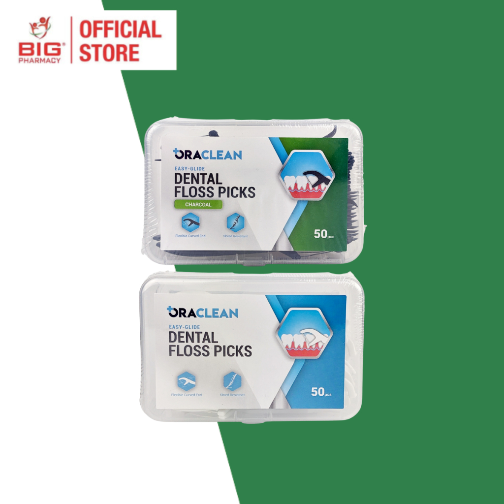 ORACLEAN DENTAL FLOSS PICKS / CHARCOAL 50s