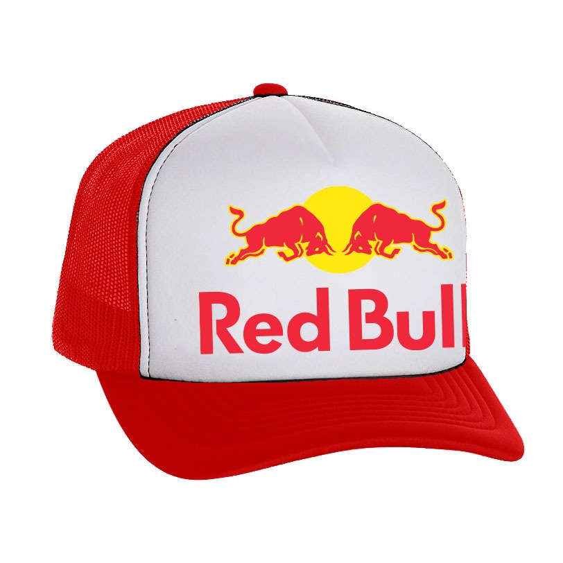 Topi Red Bull Snapback หมวกทรัคเกอร์แบบปรับได้