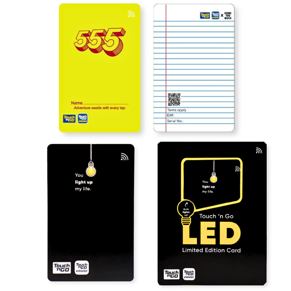 การ์ดซีรีส์ Touch n Go Buku 555 x การ์ด LED การ์ด NFC
