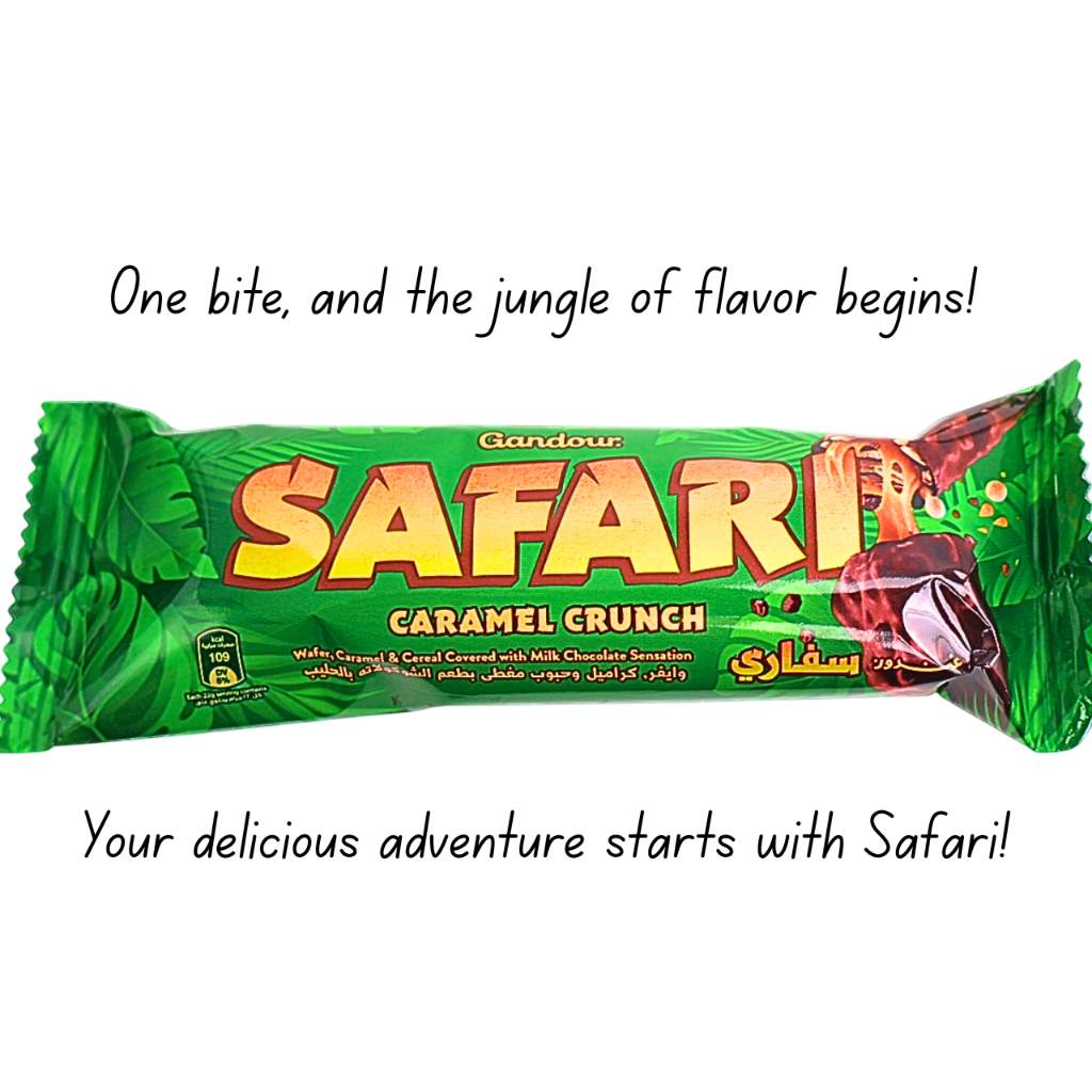 Safari Wafer Caramel & Cereal หุ้มด้วยช็อกโกแลตนม Caramel Crunch 22g