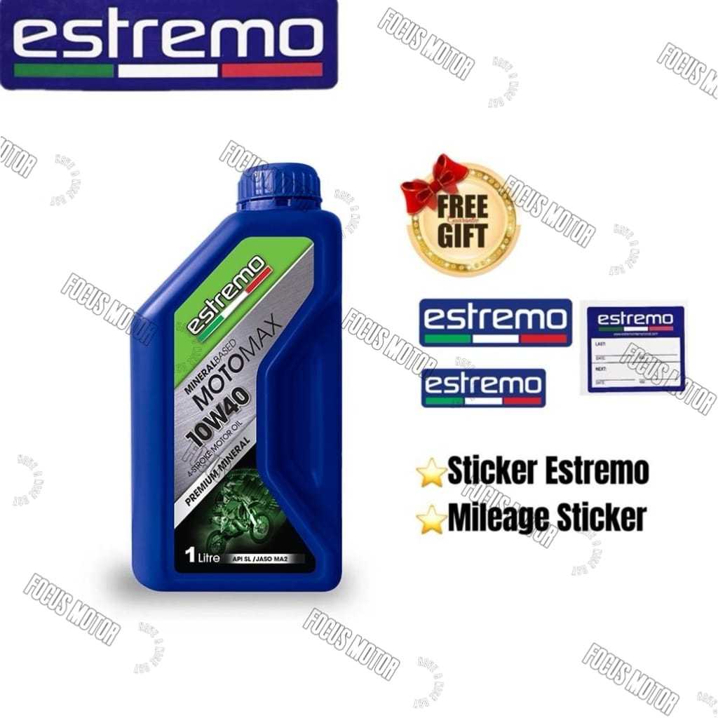 น้ํามันเครื่องรถจักรยานยนต์ Estremo 4T Mineraabased Motomax 4T Motomax 10W40 20W50 สังเคราะห์ 10w50 
