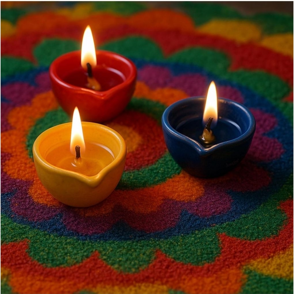 12 ชิ้นที่สวยงาม Ceremic Diya สําหรับ Diwali ตกแต่ง,หัตถกรรมเซรามิค Diyas สําหรับ Diwali ตกแต่งนํากล