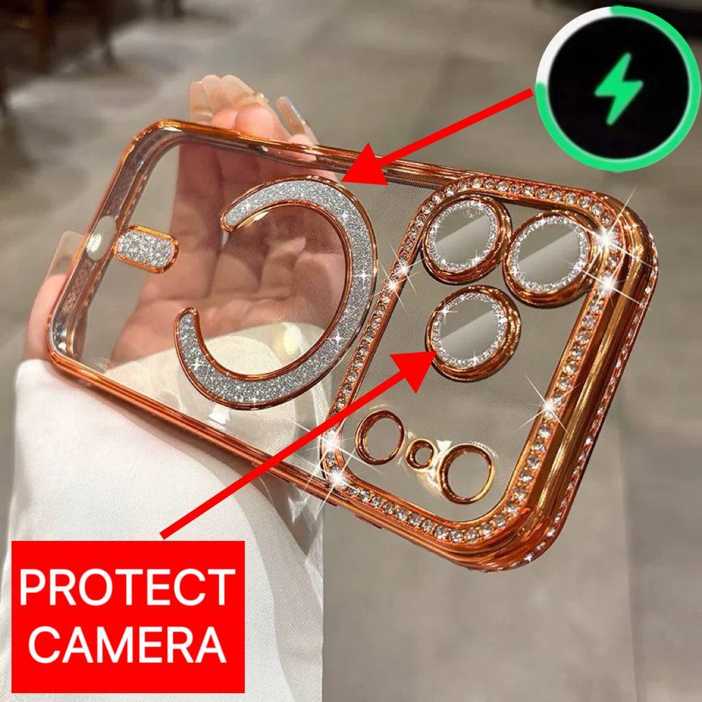 เพชรแม่เหล็กคุณภาพสูงสําหรับ i-Phone 17 Pro/ 17 Pro Max Protect Camera Case