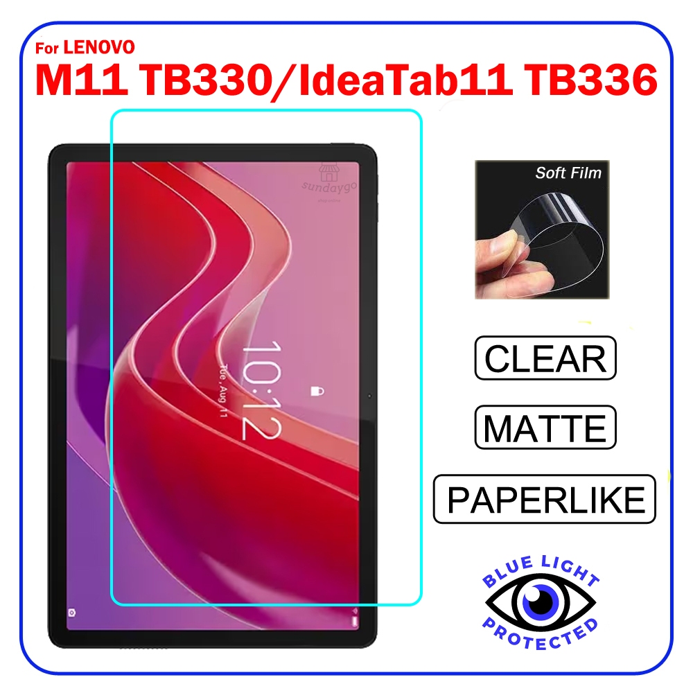 สําหรับ Lenovo Tab M11 Idea Tab TB330XU TB336FU ZU 11 Clear Matte Anti Blue Paperlike Tab ฟิล์มกันรอ