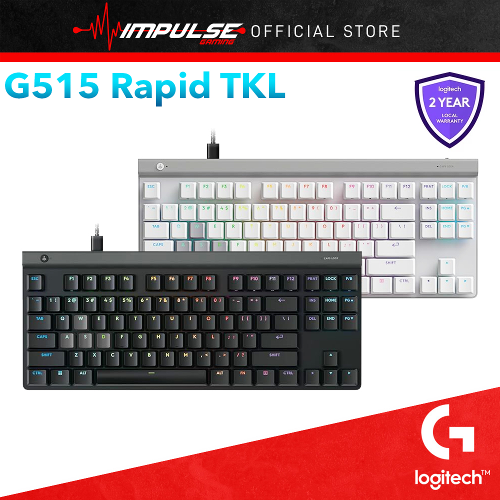 Logitech G515 Rapid TKL Low-Profile Wired Gaming Keyboard - Analog Low-Profile, Rapid Trigger, Ultra
