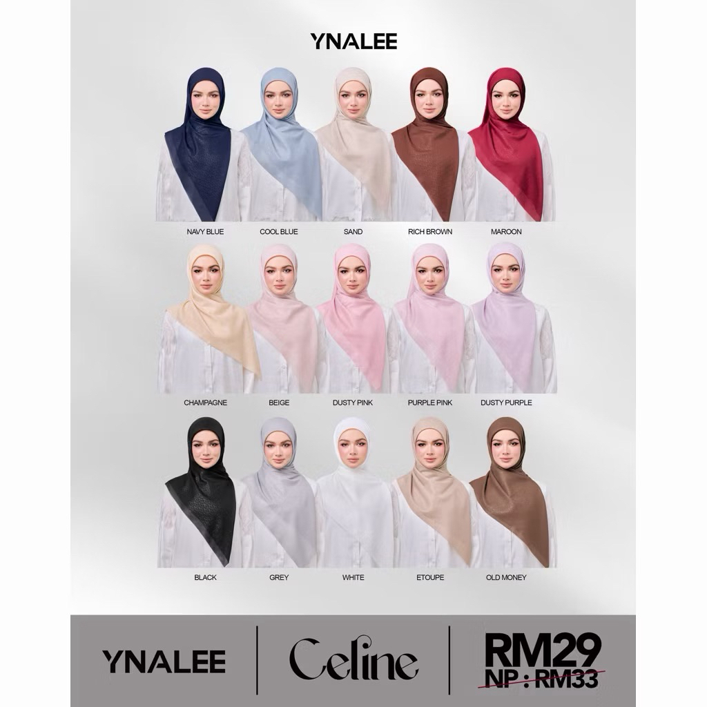 YNALEE CELINE EDITION ธรรมดา Monogram Bawal Headscarf