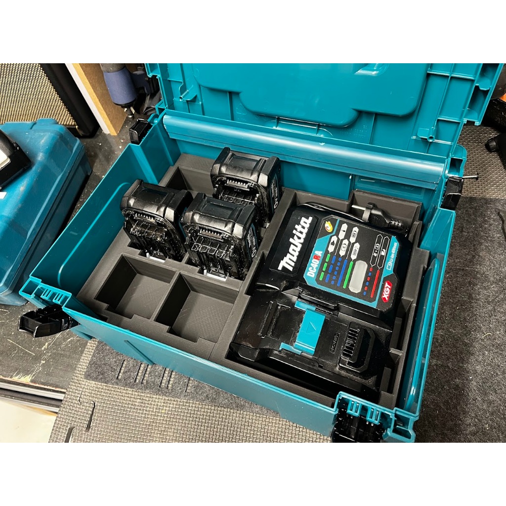 Makita MAKPAC กล่องเครื่องมือใส่ถาดสําหรับ Makita 40V XGT