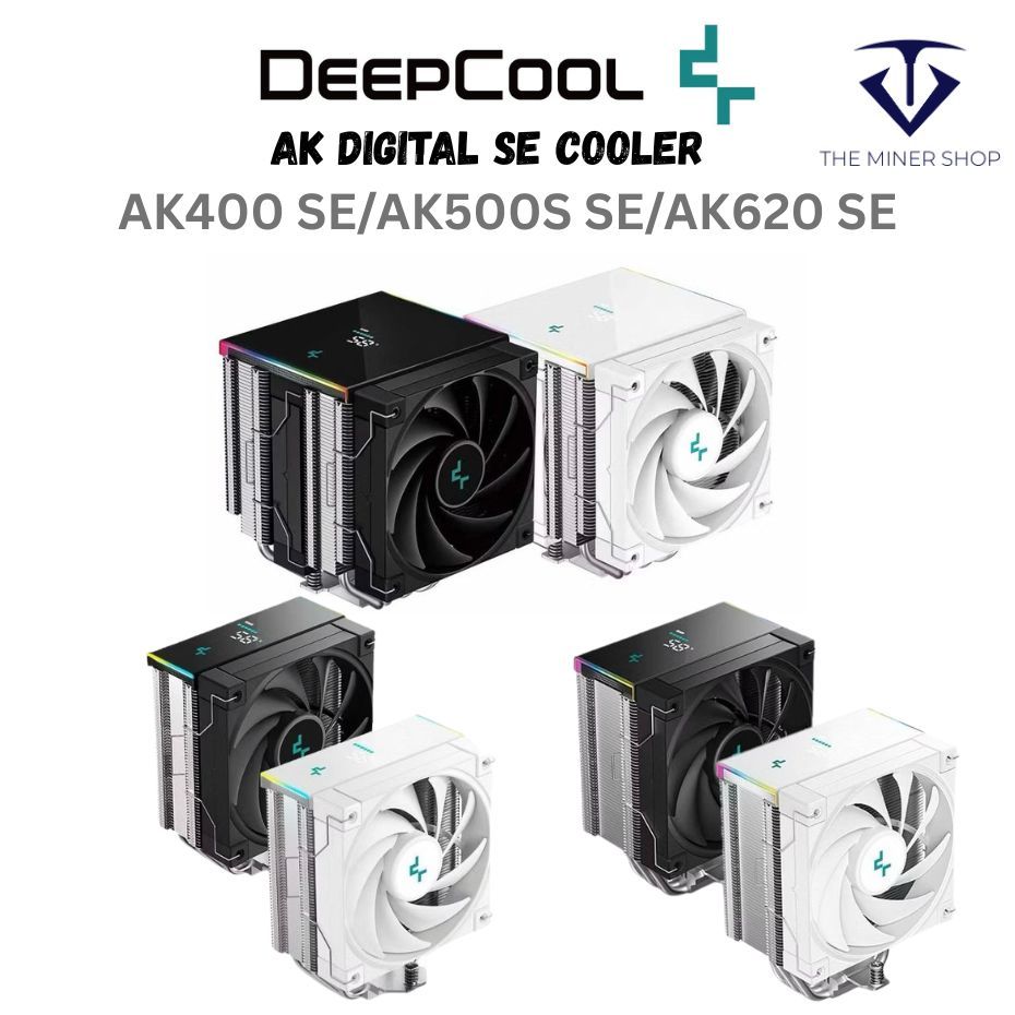 DEEPCOOL AK620 SE / AK500S SE / AK400 DIGITAL SE คูลเลอร์ CPU สีดํา / สีขาวพร้อมจอแสดงผลอุณหภูมิหน้า