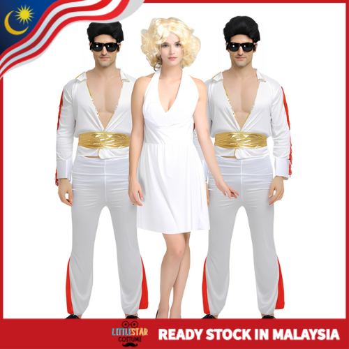 Marilyn Monroe & Elvis Presley Couple Costume – ชุดดาราฮอลลีวูดย้อนยุคสําหรับ Hallo