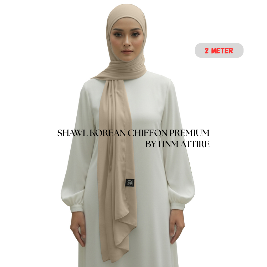 SHAWL KOREAN CHIFFON PREMIUM SIZE 2 เมตร