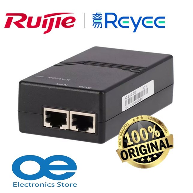 RUIJIE REYEE RG-E-120(GE) เครือข่าย 1 พอร์ต Gigabit PoE Adaptor (802.3af) สูงสุด 15.4W PoE อะแดปเตอร
