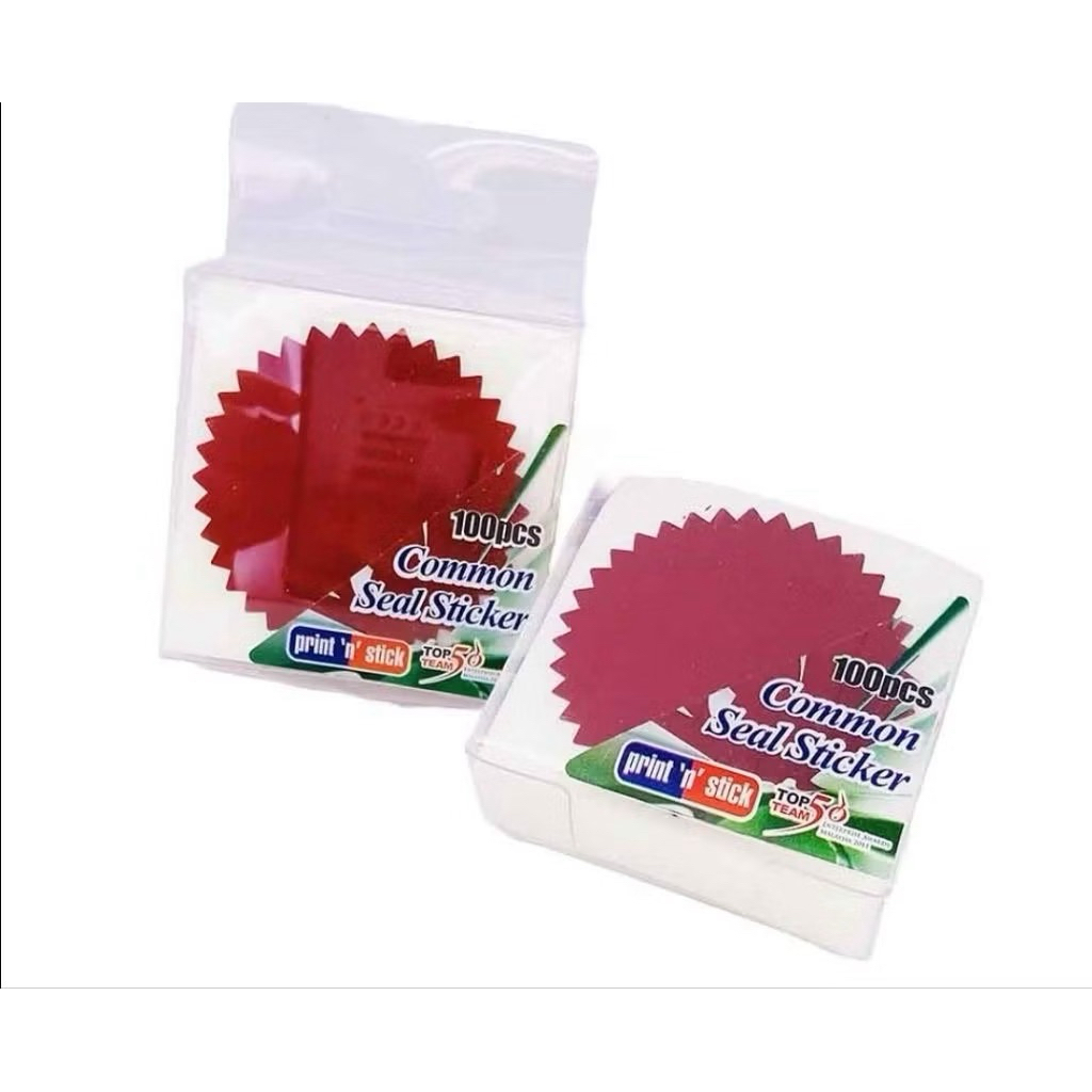 สติ๊กเกอร์ Common Seal 100 ชิ้น 5 ซม./Cop Sijil/ Bintang Sijil/ ใบรับรองซีล Maroon Colour