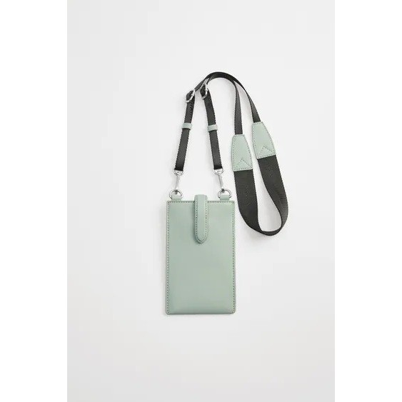 ZARA MOBILE CARRYING CASE CROSSBODY - สีเขียว - 18 X 11 CM