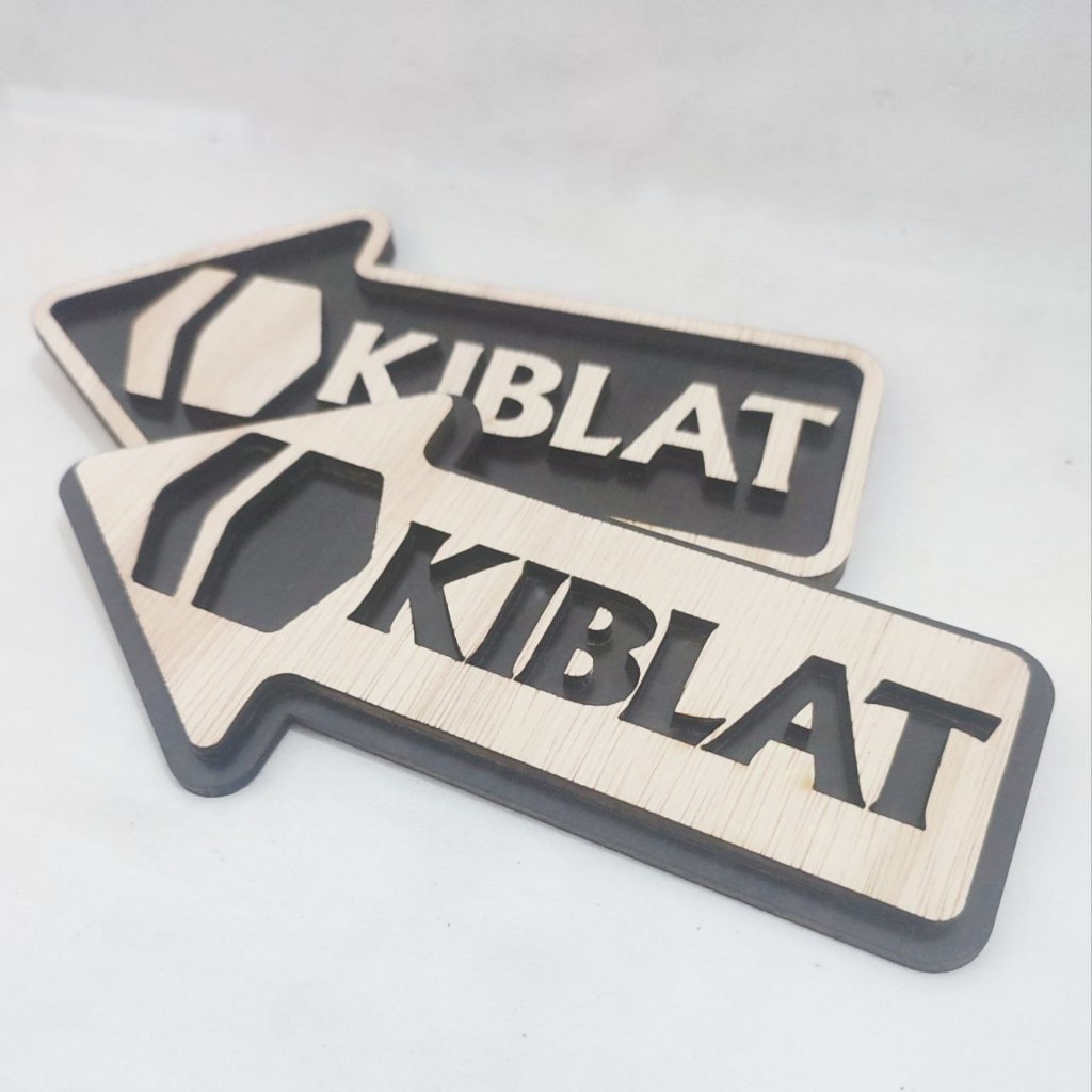 (Top Craft) สวดมนต์ Qibla ทิศทางตัวบ่งชี้ไม้ Qibla Marker ขนาดใหญ่ไม้ Qibla Sign