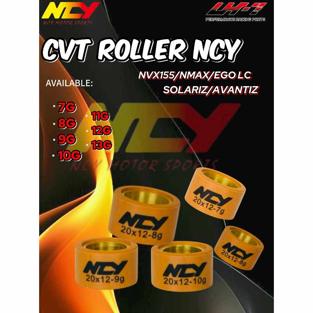 [PICKUP PADU] NCY RACING CVT PULLEY ROLLER (20X12) NVX155/NMAX/EGO LC/SOLARIZ/AVANTIZ 7G-13G NCY