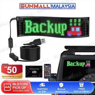 LED Car Sign Matrix Pixel Panel DIY Multilingual Programmable Flexible Display for Motorcycle, Shop, Bar, Party Festiva