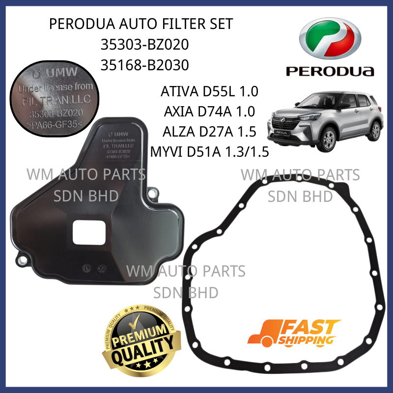 WMPERODUA ATIVA D55L 1.0 AXIA D74A 1.0 ALZA D27A 1.5 MYVI D51A AUTO FILTER GEAR BOX SET 35303-BZ020 