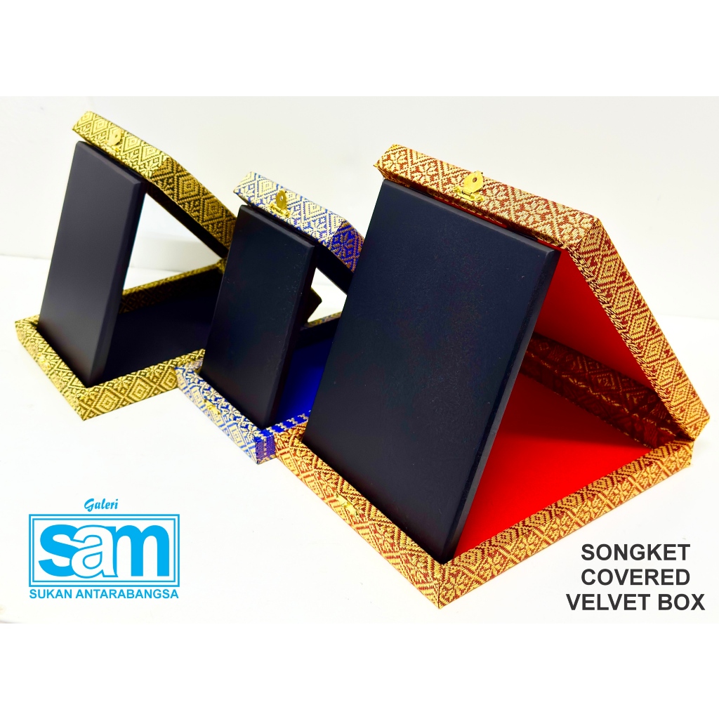 LG-VB BLANKS Plak Songket Covered Box Wood Plaque Plak Cenderahati