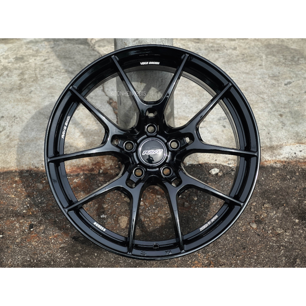 รถใหม่ Sport Rim Flow Forming RAYS VOLK RACING G025 18x8J 5x113 ET38 สีดํา -