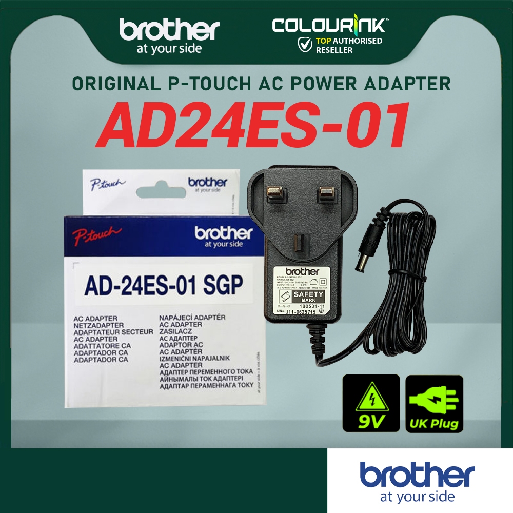 Brother P-Touch อะแดปเตอร์ไฟ AC AD24ES-01 9v PT-D210 PT-E110VP PT-H110 PT-P300BT