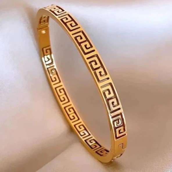 GREAT WALL BANGLE 18K TITANIUM STEEL JEWELERY GELANG TANGAN GELANG EMAS ANTI KARAT