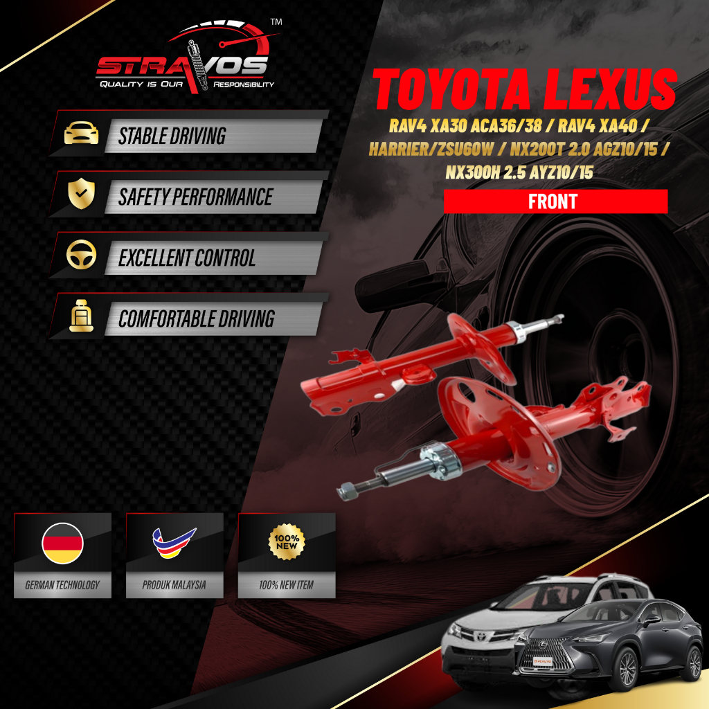 Toyota RAV4 XA30 XA40 06-12Y HARRIER ZSU60W 13-19Y Lexus NX200T NX300H 14-21Y โช้คอัพ Heavy Duty โช้