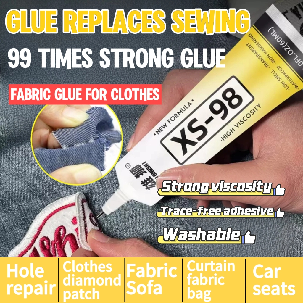 99x Stronger Adhesion 60g กาวผ้ากันน้ํา (สําหรับเสื้อผ้า/หนัง/รองเท้า)