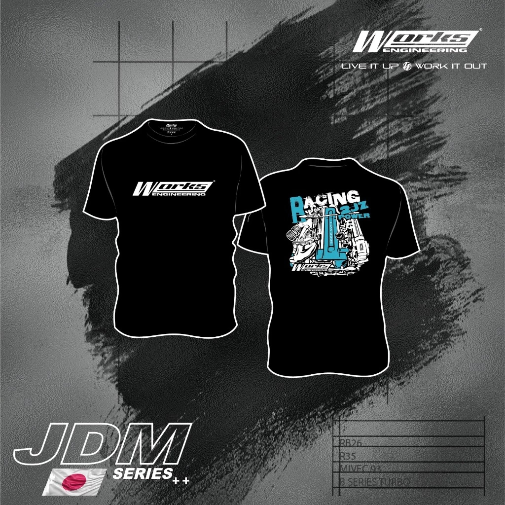ทํางานวิศวกรรม Toyota Supra 2JZ Engine Tee เสื้อยืดคอกลมไมโครไฟเบอร์ UNISEX