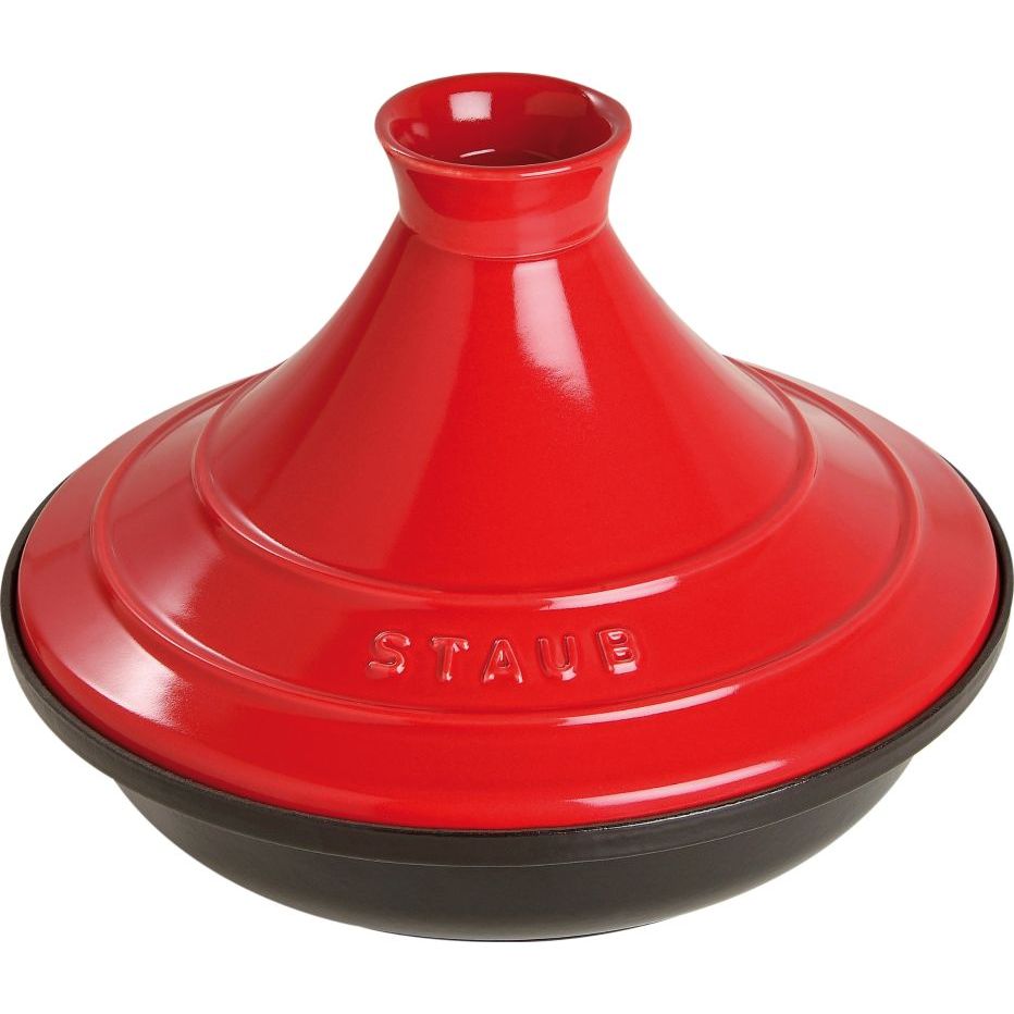 เหล็กหล่อ Staub Tajine 28 ซม. สีดํา/เชอร์รี่