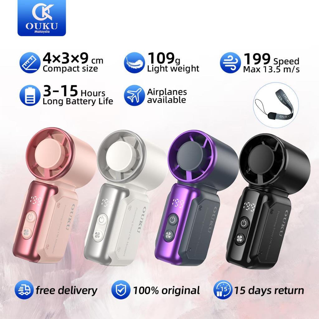 OUKU FS05 Kipas Mini พัดลมพกพา Viral – Saiz Poket, Sesuai Student & Outdoor, พัดลม usb/199 Speed Dis